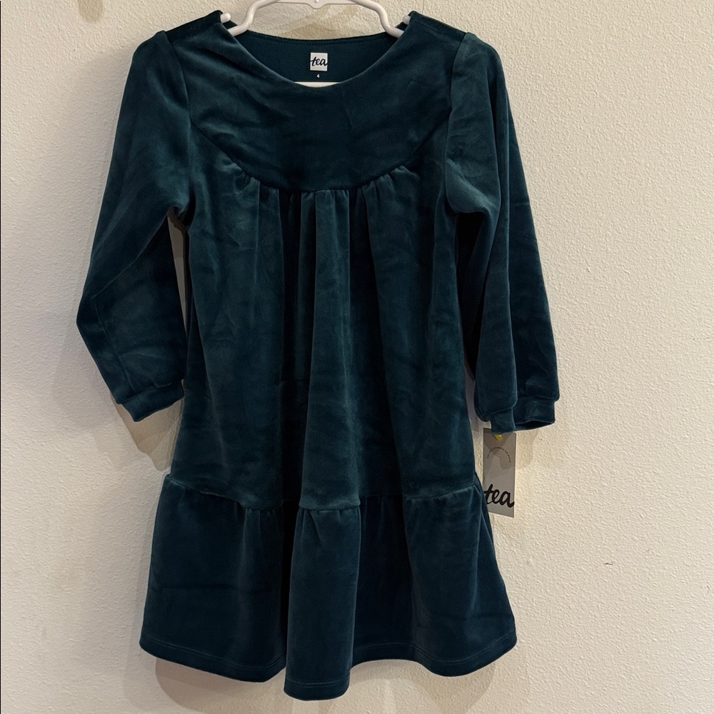Tea Collection Deep Teal Kids Dress